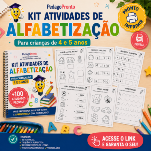 KIT ALFABETO 4 E 5 ANOS + BÔNUS | +100 ATIVIDADES PRONTAS